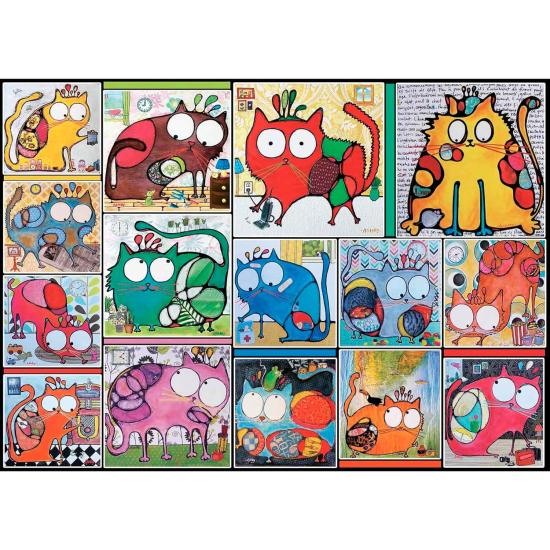 Puzzle Jacarou Para Cada um de Seus Gatos de 1000 Peças