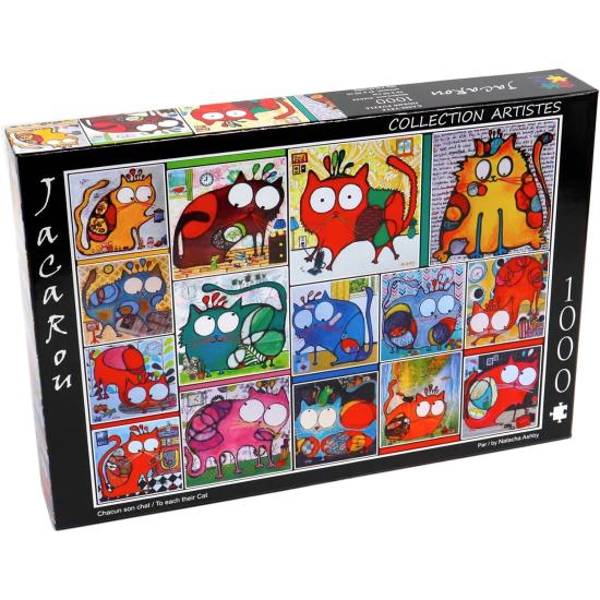 Puzzle Jacarou Para Cada um de Seus Gatos de 1000 Peças