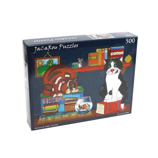Puzzle Jacarou Amor do Gato de 500 Peças Puzzle Jacarou Amor do Gato de 500 Peças