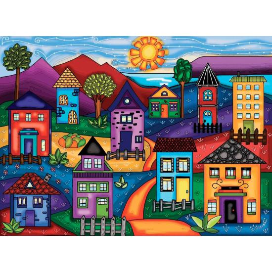 Puzzle Jacarou Casas no vale de 1000 Peças