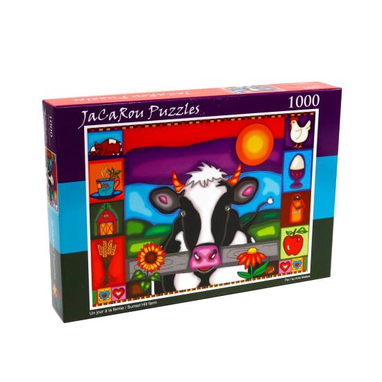 Puzzle Jacarou Fazenda Colina do Pôr do Sol de 1000 Peças