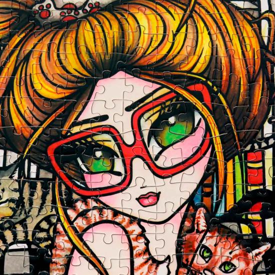 Puzzle Jacarou A Senhora Louca do Gato de 1000 Peças