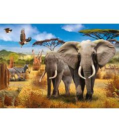 Puzzle Jumbo Animais da Savana Africana 500 Peças