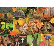Puzzle Jumbo de Animais de Outono de 1000 Peças