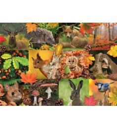 Puzzle Jumbo de Animais de Outono de 1000 Peças