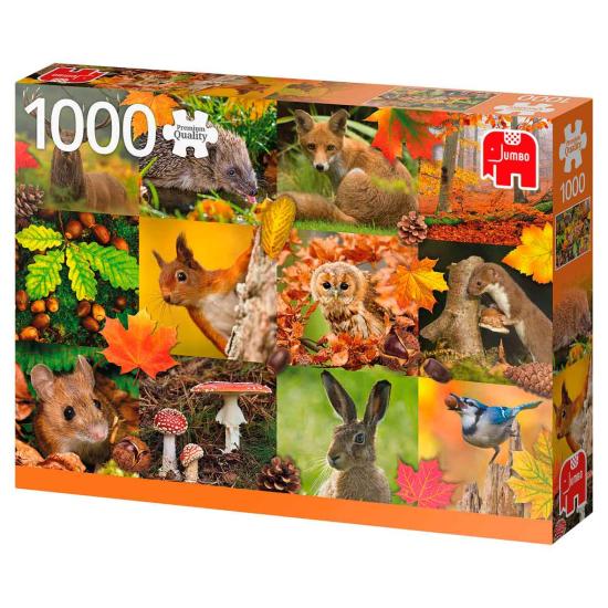Puzzle Jumbo de Animais de Outono de 1000 Peças