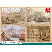 Puzzle Jumbo de 1.000 peças para barcos do canal