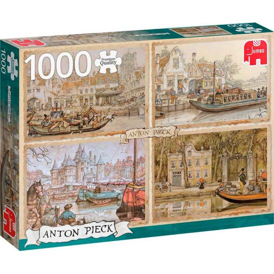 Puzzle Jumbo de 1.000 peças para barcos do canal