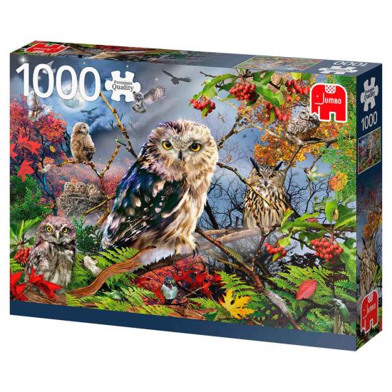 Puzzle Jumbo de 1000 peças Corujas no luar