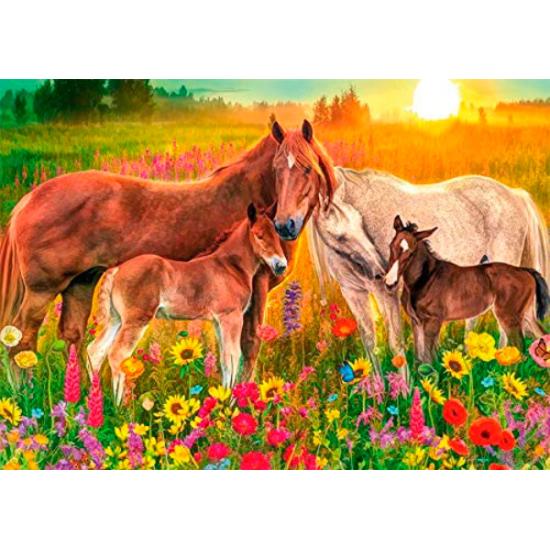 Cavalos de Puzzle Jumbo no riacho 500 peças