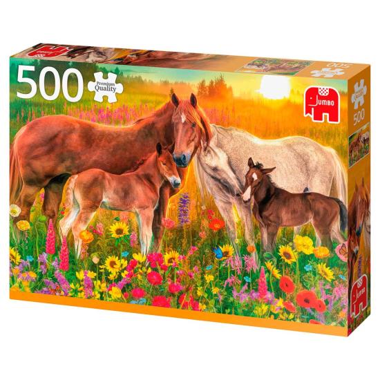Cavalos de Puzzle Jumbo no riacho 500 peças
