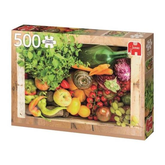 Puzzle Jumbo Box de Legumes e Frutas de 500 Peças