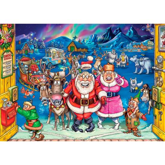 Puzzle Jumbo Natal Inspetor Elfo 1000 Peças