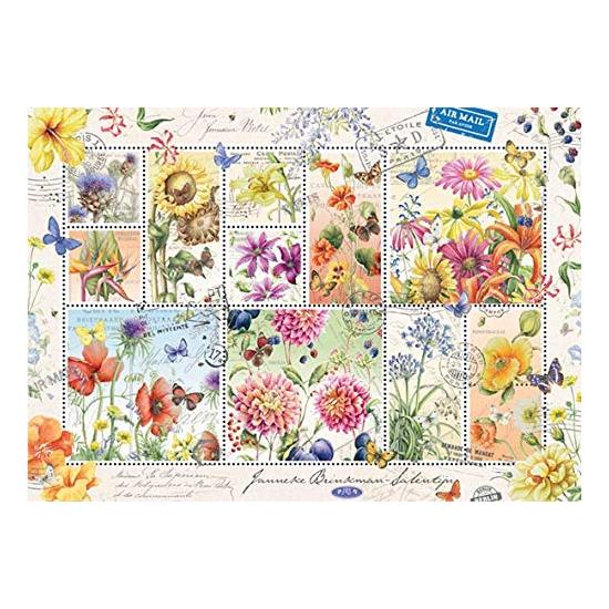 Puzzle Jumbo coleção de selos de flores de verão de 1000