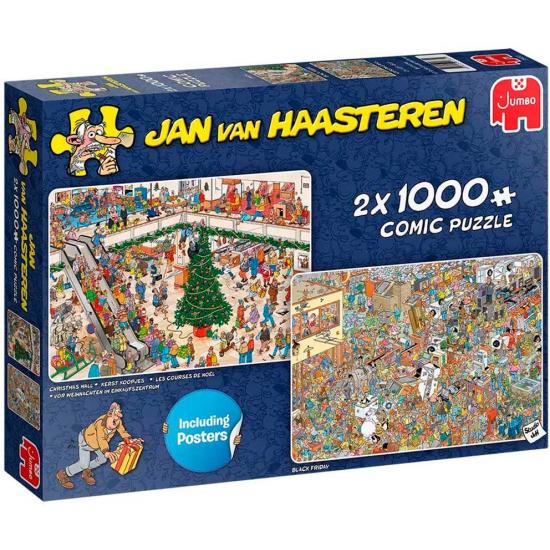 2 x 1000 peças de Puzzle Jumbo de compras de férias