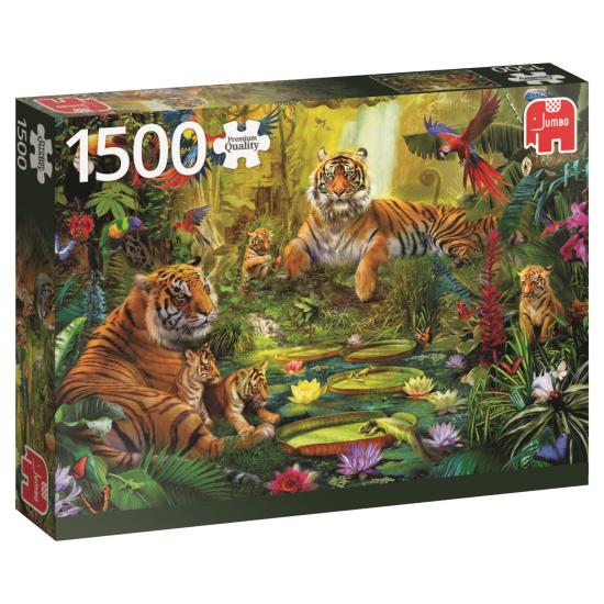 Puzzle Jumbo Família Tigre na Selva, 1500 Pçs