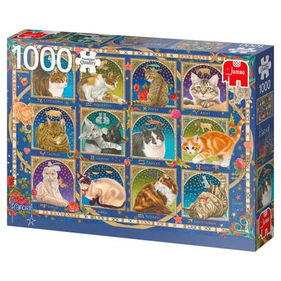 Horóscopo Gatos Puzzle Jumbo 1000 Peças