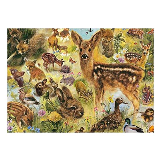 Puzzle Jumbo Jovens Animais Selvagens 1000 Peças