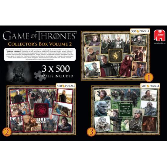 Coleção Puzzle Jumbo Game of Thrones 2 de 3 x 500 peças