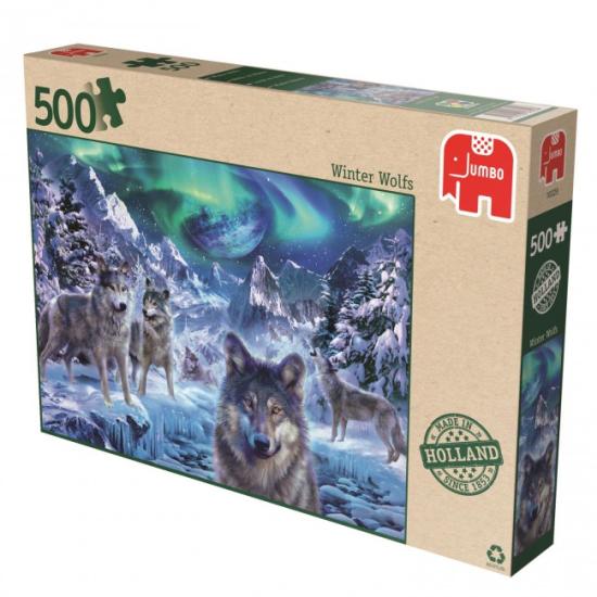 Puzzle Jumbo de 500 peças Winter Wolves
