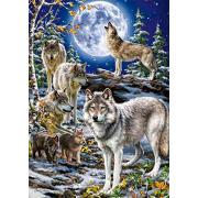 Pacote de Lobo Puzzle Jumbo no Inverno 500 Peças