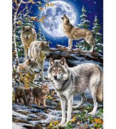 Pacote de Lobo Puzzle Jumbo no Inverno 500 Peças