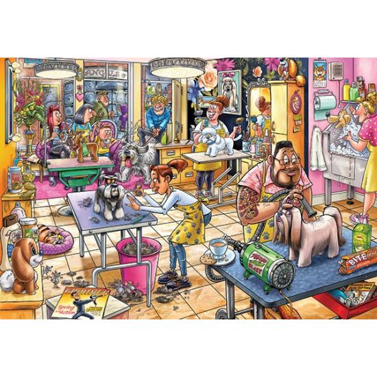 Puzzle Jumbo Mystery Tosquia de Cães de Wasgij 1000 Pe