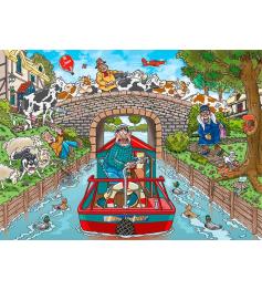 Original Puzzle Jumbo Calm on the Canal 1000 Pieces
