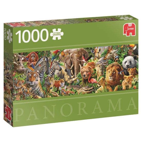 Puzzle Jumbo Panorâmico Flora e Fauna Africana 1000 Peças