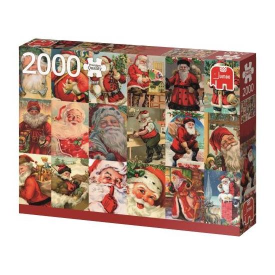 Puzzle Jumbo de Papai Noel vintage 2.000 peças Puzzle Jumbo de Papai Noel vintage 2.000 peças