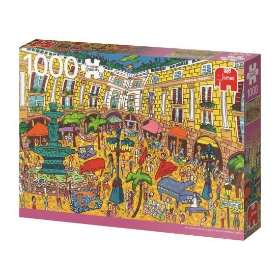 Puzzle Jumbo Plaza Real, Barcelona de 1000 Peças