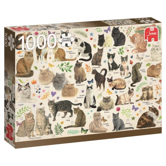 Puzzle Jumbo de pôster de gatos 1000 peças