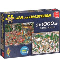 Puzzle Jumbo Presentes de Natal 2 x 1000 Peças