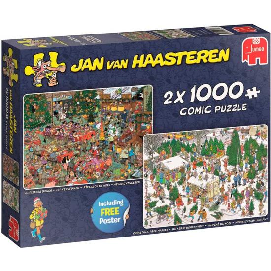 Puzzle Jumbo Presentes de Natal 2 x 1000 Peças
