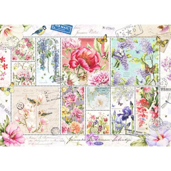 Selos de flores de Puzzle Jumbo de 1.000 peças