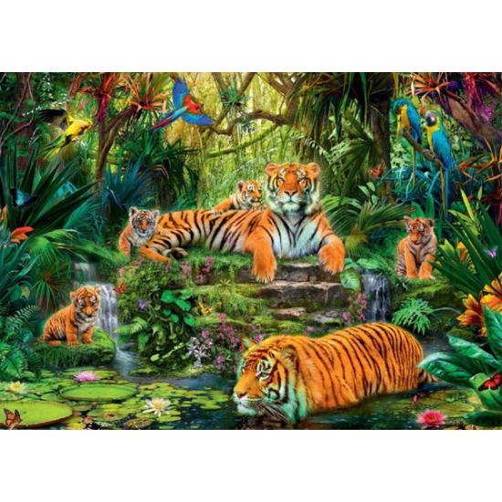Puzzle Jumbo Jungle Tigers 1000 Peças