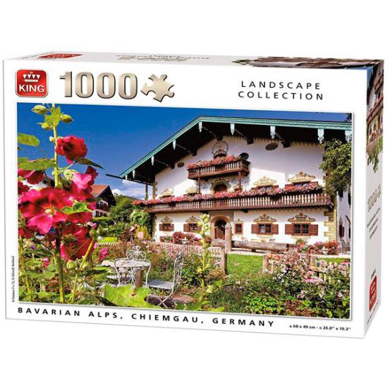Puzzle King Alpes da Baviera Chiemgau Alemanha 1000 Pçs