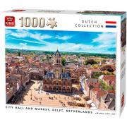 Puzzle King City Hall and Market, Delft, Holanda 1000 peç