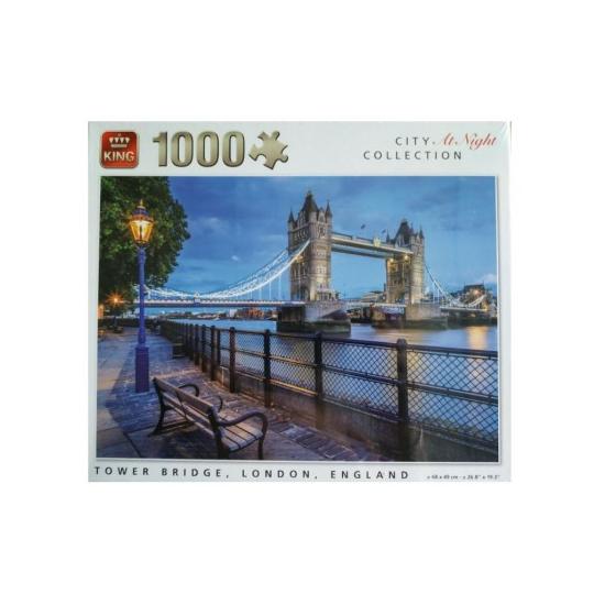 Puzzle King à noite na Tower Bridge 1000 peças