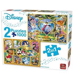 Puzzle King Disney Príncipes e Princesas 2 x 1000 Peças