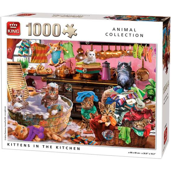 Puzzle King Gatinhos na Cozinha 1000 Peças