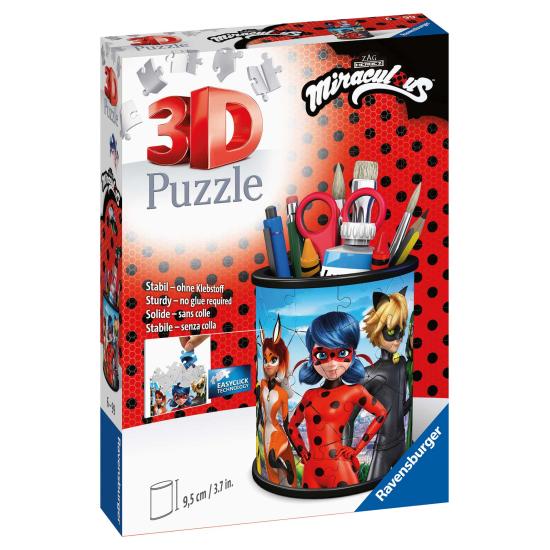 Puzzle de Lápis 3D Ravensburger Miraculous Ladybug de 57 peças