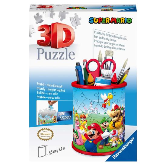 Puzzle de Lápis 3D Ravensburger Super Mario de 57 peças Puzzle de Lápis 3D Ravensburger Super Mario de 57 peças