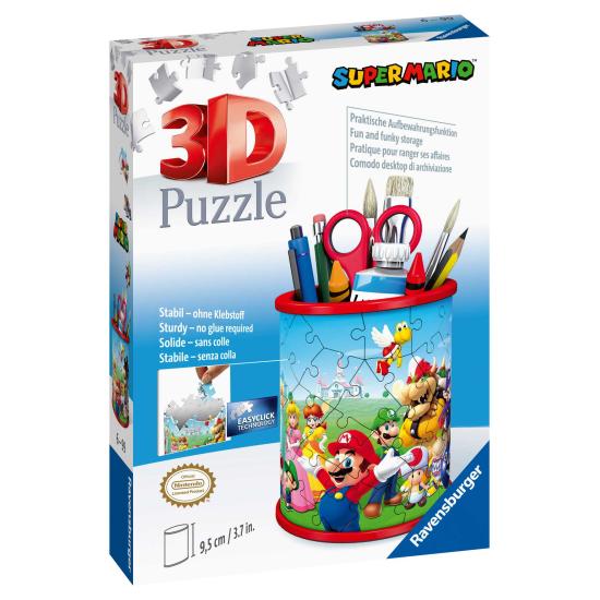Puzzle de Lápis 3D Ravensburger Super Mario de 57 peças Puzzle de Lápis 3D Ravensburger Super Mario de 57 peças