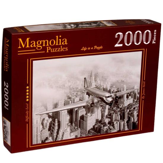 Puzzle Magnolia Puzzle Avião Sobre Nova York 2000 Piece