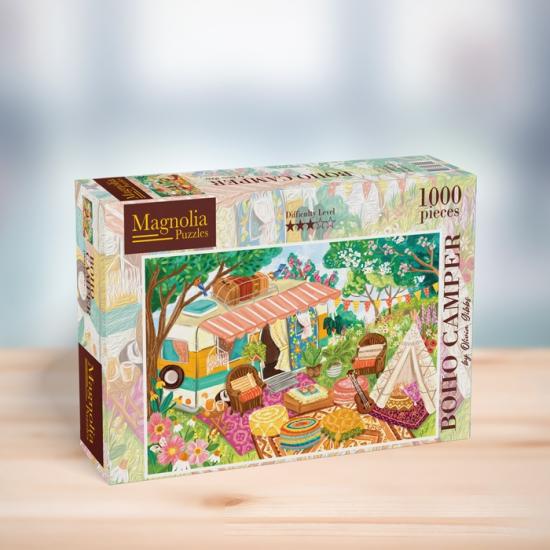 Puzzle Magnolia Boho Camper Vans de 1000 peças