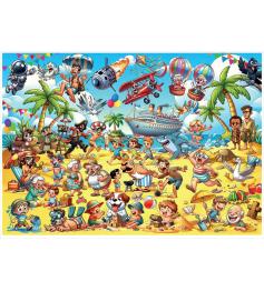 Puzzle Magnolia Caos Na Praia de 1000 peças
