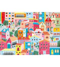 Puzzle Magnolia Casas Coloridas de 1000 peças