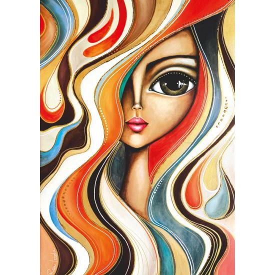 Puzzle Magnolia Garota De Cabelo Ondulado de 1000 peças