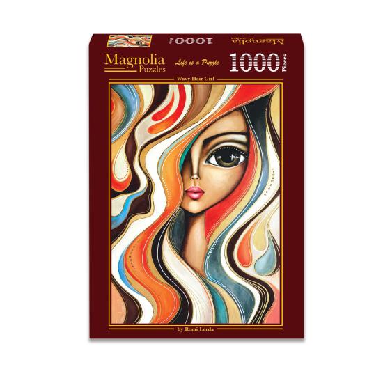 Puzzle Magnolia Garota De Cabelo Ondulado de 1000 peças